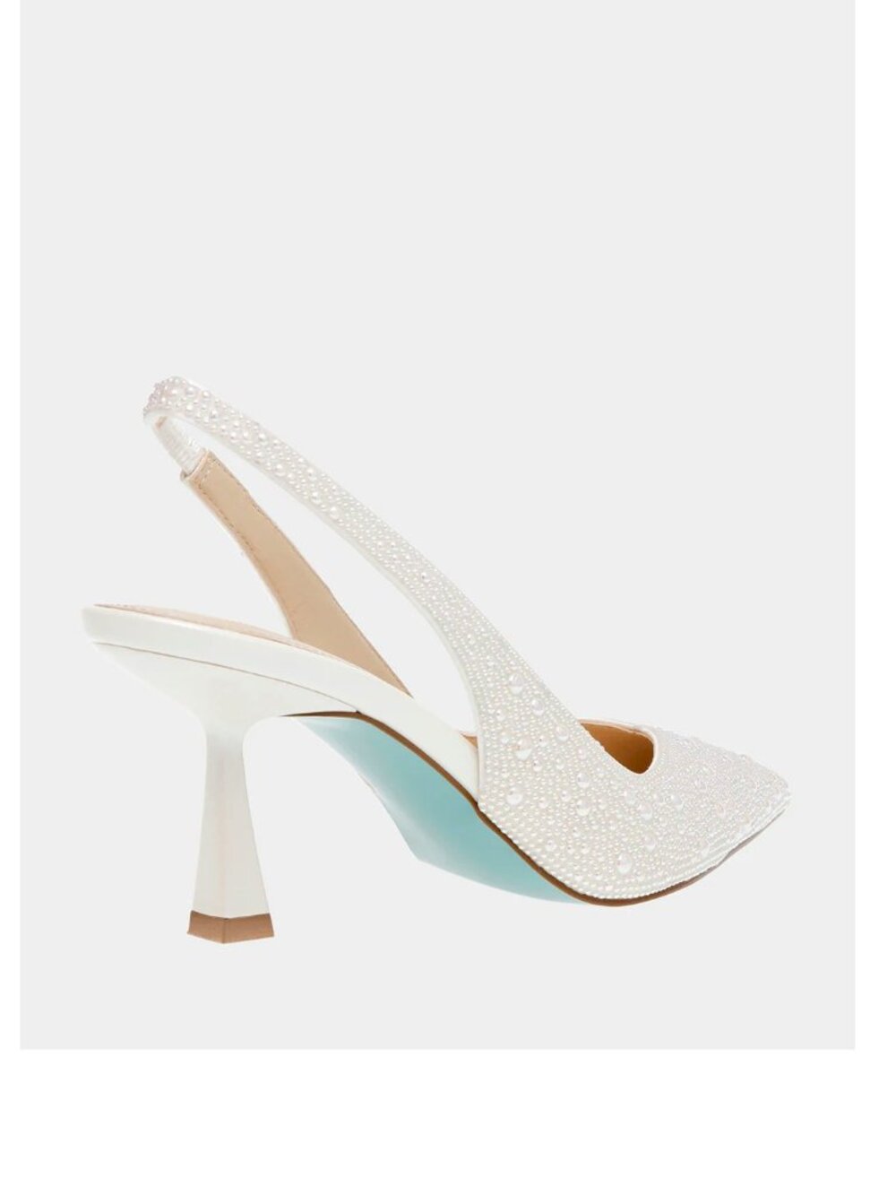Betsey Johnson Blue by Betsey Johnson Clark Iridescent Pearl Slingback Pumps 11W - Picture 7 of 14